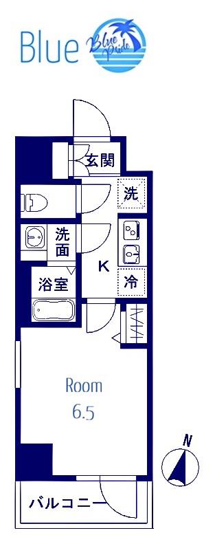 Nステージ平塚II(1K/5階)の間取り写真