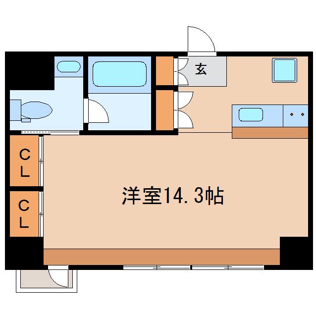 KDXレジデンス東桜I(ワンルーム/12階)の間取り写真