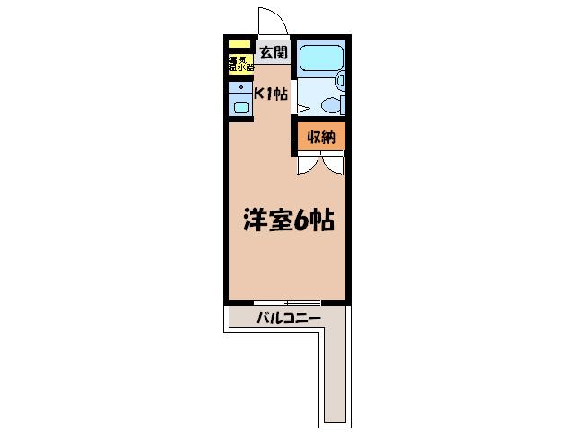 マンショントキワ(ワンルーム/4階)の間取り写真