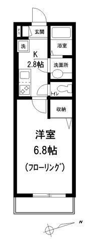 ラ・メゾン(1K/1階)の間取り写真