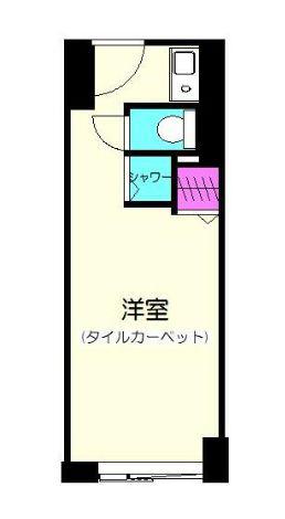ニューステイトメナー(ワンルーム/2階)の間取り写真