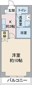 ヨコタビル リアル(1K/4階)の間取り写真