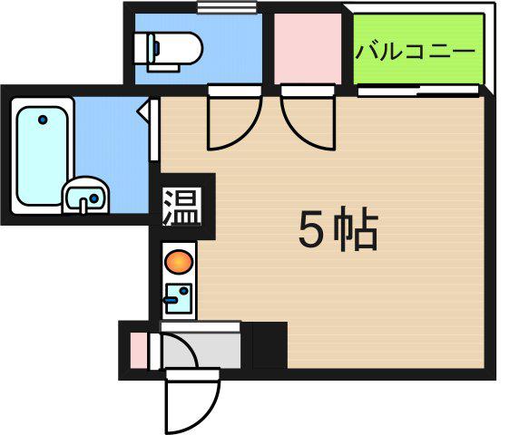 和所マンション中加賀屋(ワンルーム/4階)の間取り写真