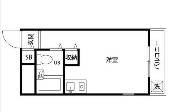 トップ横浜吉野町(ワンルーム/4階)の間取り写真