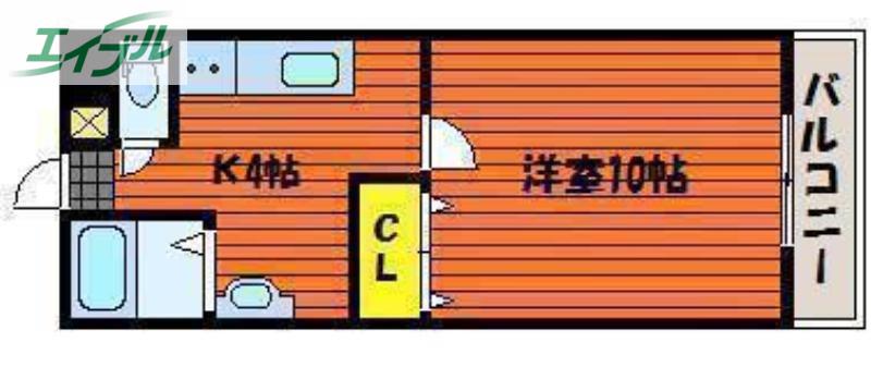 スーリール平田(1K/1階)の間取り写真