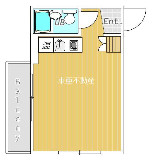 ロマネスク水前寺第2(ワンルーム/5階)の間取り写真