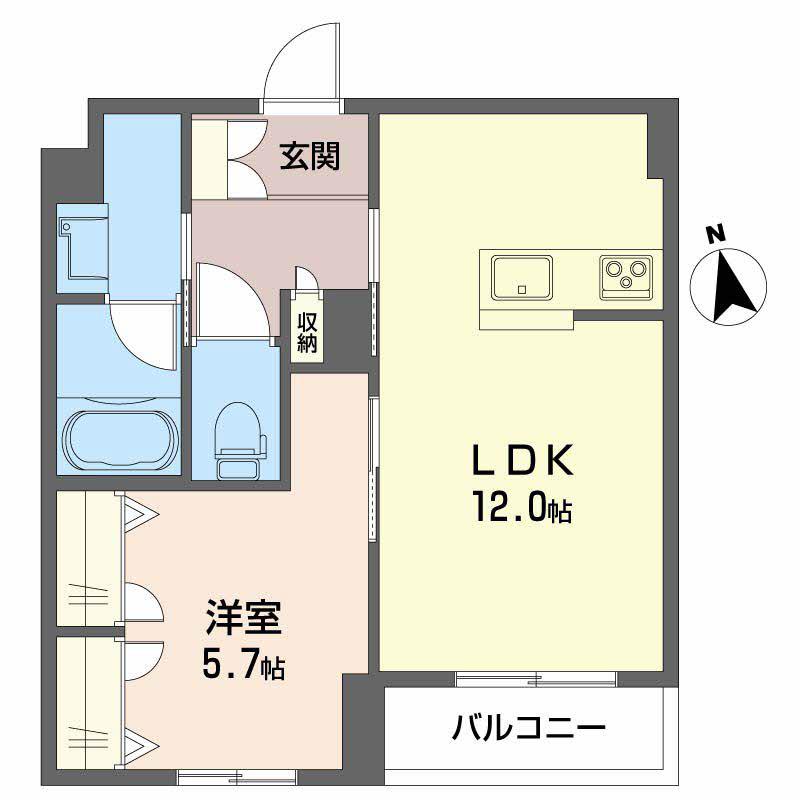 ARISTIO(1LDK/3階)の間取り写真