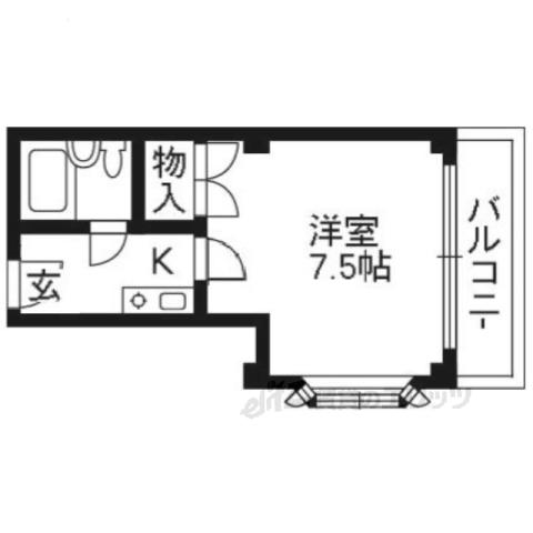 アートハイツ西崎(1K/2階)の間取り写真