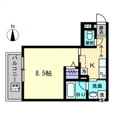 MAISON DE QUATRE III(1K/3階)の間取り写真