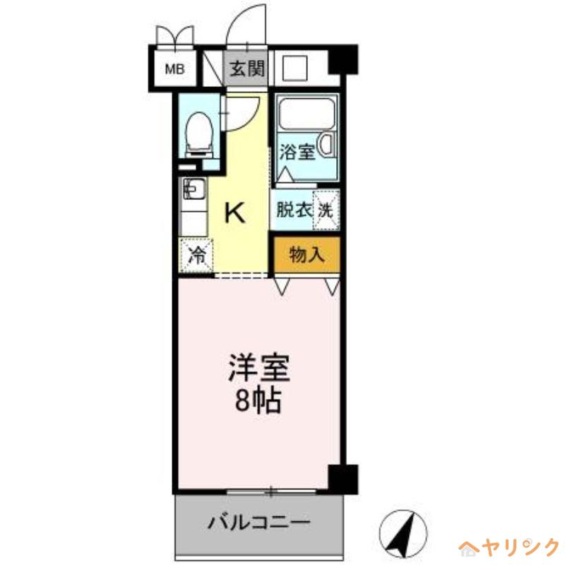 CASA一社(1K/1階)の間取り写真