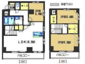 RURBAN HASHIMOTO(3LDK/3階)の間取り写真