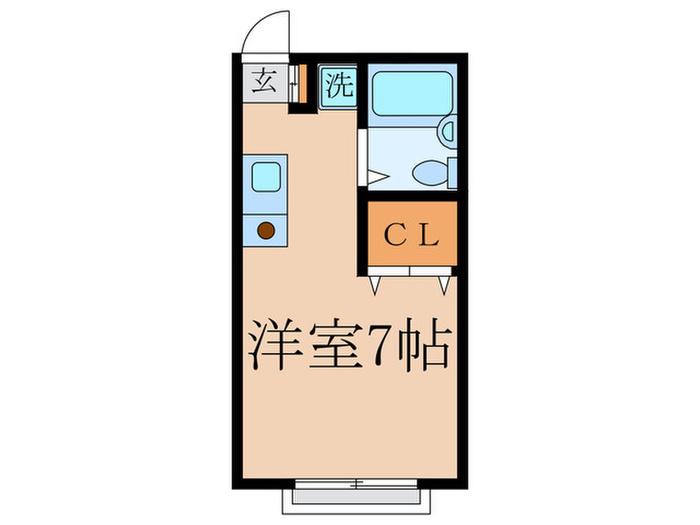 カーサミズムラ(ワンルーム/1階)の間取り写真