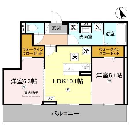 D S北条1丁目(2LDK/1階)の間取り写真