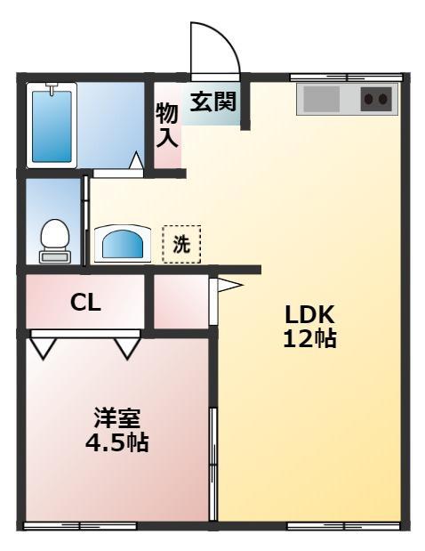 コーポメゾン桜(1LDK/1階)の間取り写真