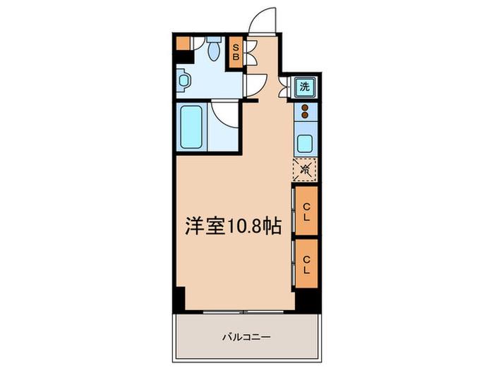 ラティエラ成城学園前(ワンルーム/4階)の間取り写真