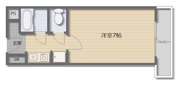ライオンズマンション東本町第3(1K/11階)の間取り写真