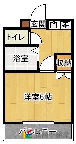 ピュアリティ筑紫野(1K/4階)の間取り写真