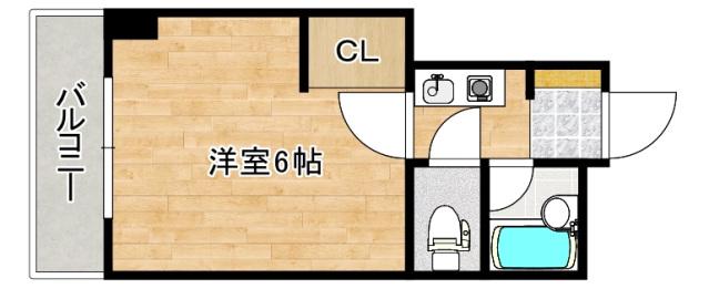 エステート24東雲(1K/1階)の間取り写真