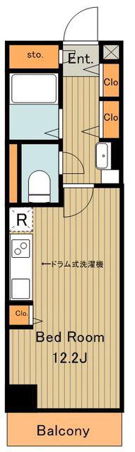 コーストワン(ワンルーム/9階)の間取り写真
