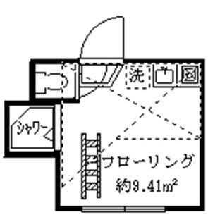 フェリスビーネ(ワンルーム/1階)の間取り写真