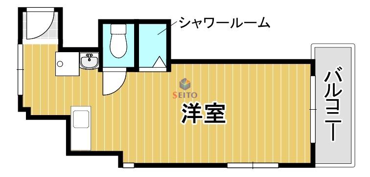 BAICA GALAXY(ワンルーム/2階)の間取り写真