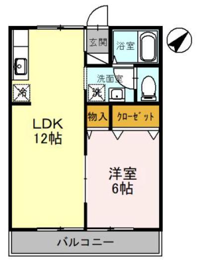 アーバンライフIII(1LDK/1階)の間取り写真