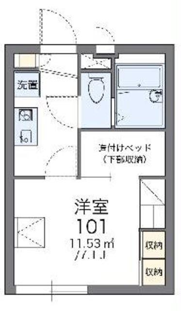 レオパレスフレイア(1K/2階)の間取り写真