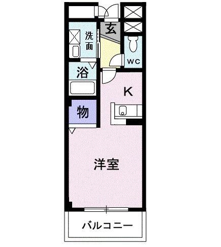ホワイトウッド(1K/3階)の間取り写真