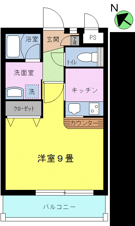 エミネンス コトブキ(1K/2階)の間取り写真