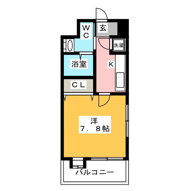 フォステリア大橋(1K/6階)の間取り写真