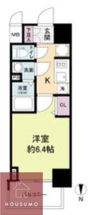 ARTIZA淡路(1K/2階)の間取り写真