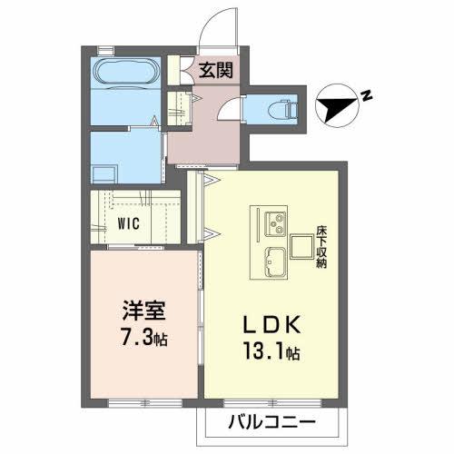 シャーメゾンリリア(1LDK/1階)の間取り写真