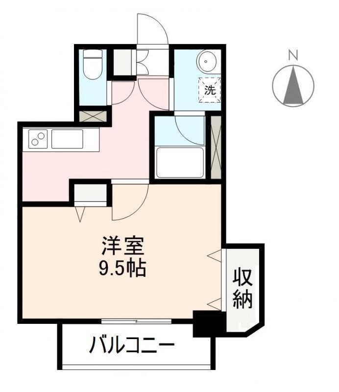 シャンブルNJK(1K/5階)の間取り写真
