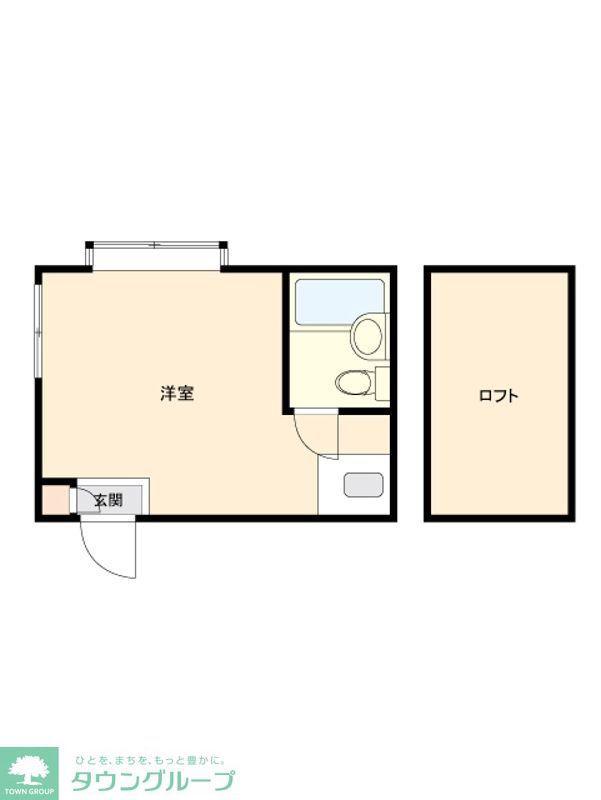 戸倉ハイツ(ワンルーム/2階)の間取り写真