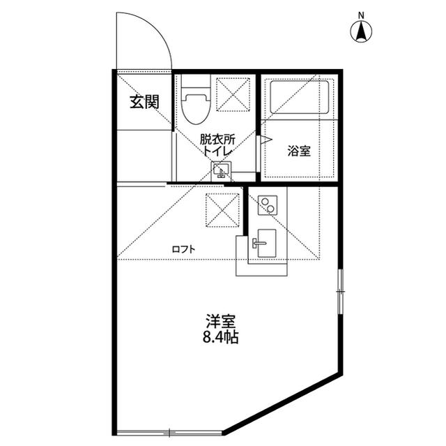 ARBOR BLUE QUADR(ワンルーム/2階)の間取り写真