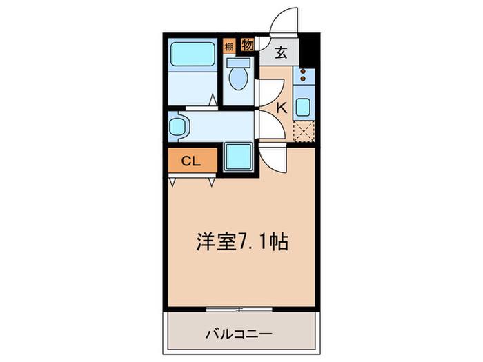H-MAISON加美正覚寺II(1K/2階)の間取り写真