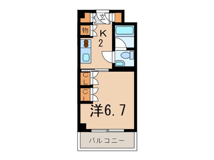 アクセスメゾン神戸(1K/2階)の間取り写真