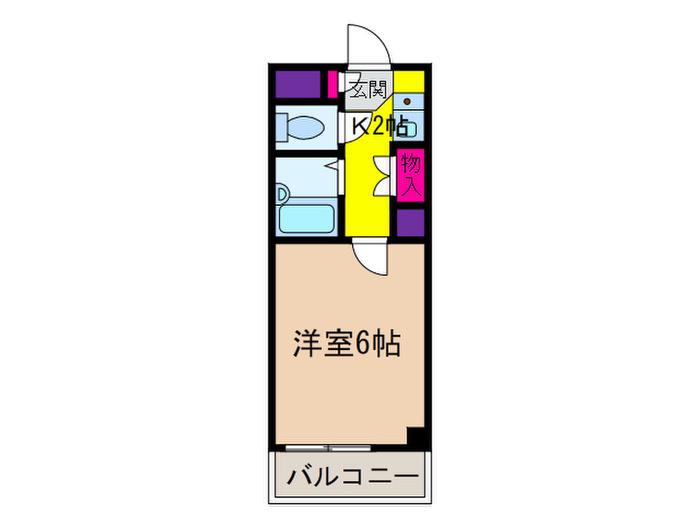 スーペリアレジデンスII(1K/1階)の間取り写真