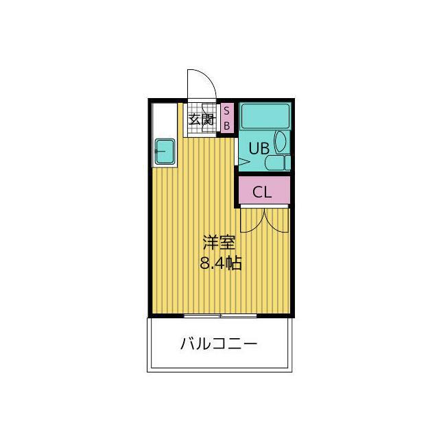 サンパーク三軒茶屋(ワンルーム/2階)の間取り写真