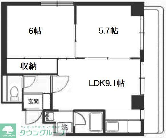 PRATIQUE明大前(2LDK/2階)の間取り写真