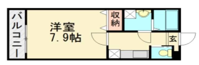 ライラック町田(1K/2階)の間取り写真