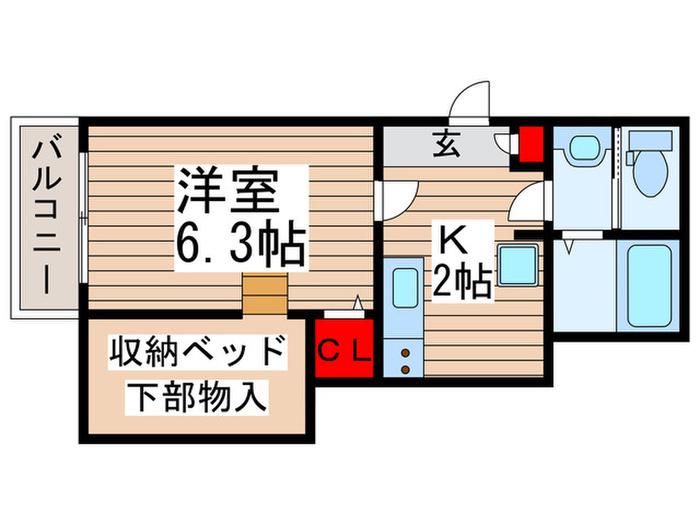 KEIAI RESIDENCE 西浦和(1K/3階)の間取り写真