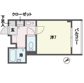 OAK VILLA HAKATA 28TH(1K/2階)の間取り写真