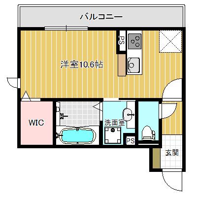プログレス永楽(ワンルーム/2階)の間取り写真