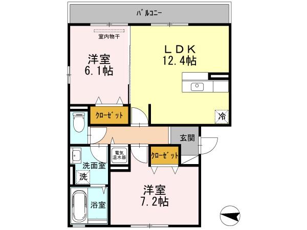 ロイヤルガーデン木場(2LDK/3階)の間取り写真