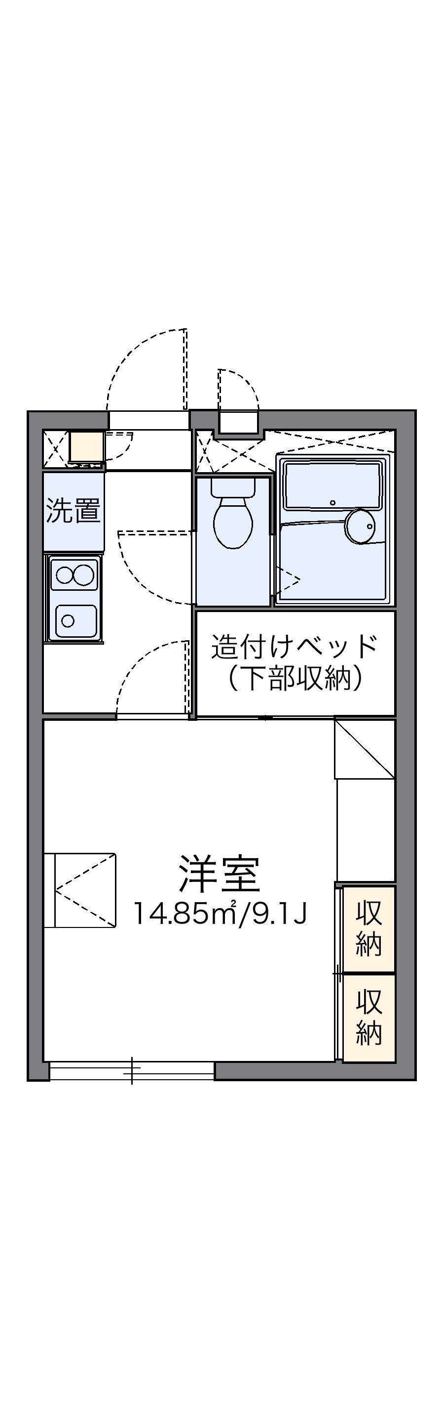 レオパレス屋形原(1K/2階)の間取り写真