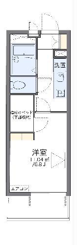 レオパレスフリージア(1K/4階)の間取り写真