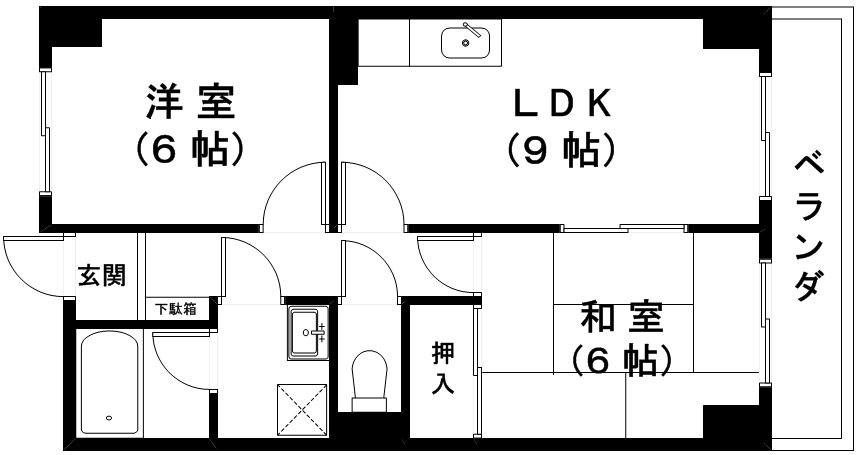 NEO MILLENNIUM(2LDK/2階)の間取り写真