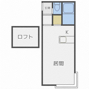 ベルノ真駒内(1K/2階)の間取り写真