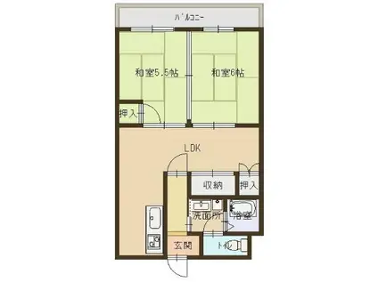 ハイム アストリア(2LDK/4階)の間取り写真